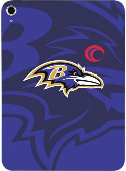 Skinit Decal Tablet Skin Compatible with iPad 11th Gen (2025) - Officially Licensed NFL Baltimore Ravens Black & White Design