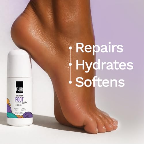Image of FURR 30% Urea Foot Cream Roll On 50ml | Foot Roll On for Dry & Cracked Heels | Lactic Acid, Glycolic Acid, Salicylic Acid | Repairs, Hydrates, Softens | For Sensitive Skin
