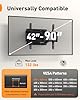 Perlegear UL Listed Full Motion TV Wall Mount for 42-90 inch TVs up to 132 lbs, TV Mount with Dual Articulating Arms, Tool-Free Tilt, Swivel, Extension, Leveling, Max VESA 600x400mm, 16" Studs, PGLF8. #1