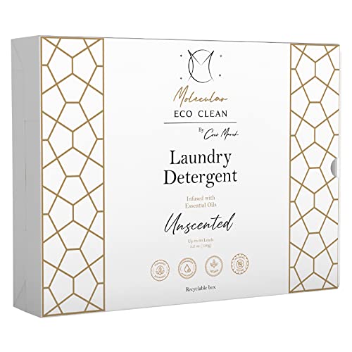 Detergente deshidratado para ropa Molecular Eco Clean, 60 cargas, hipoalergénico, biodegradable y sin tóxicos, de Cocó March