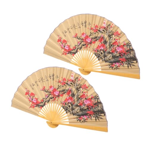 HAMPPLIES 2 Piezas Gran Ventilador De Pared Plegable Ventiladores Colgantes Tradicionales Chinos Feng Shui Wall Ventiladores Para Bodas Sesiones De Fotos Decoraciones De Pared De Fiesta