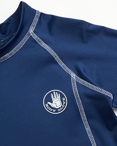 Body Glove Boys' Rash Guard ? 2 Pack Upf 50+ Quick Dry Sun And Sand Protection Long Sleeve Swim Shirt (2T-14), Size 14, Navy/Yellow #TOP3