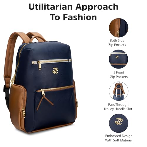 Image of Lavie Signature Women's Colourblock Butte 21L Fashion Backpack for Women | Fits Upto 15.5 Inch Laptop | Fashion Backpack for Work | Ladies purse | Stylish Shoulder Bag | Gift for Women
