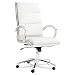 Alera ALENR4106 Neratoli Series HighBack Swivel/Tilt Chair,White Faux Leather,Chrome Frame