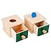 STOBOK Jouet éducatif en Bois pour Enfant, 1Pc, 12x12x8.5 cm, Jouets Montessori, Jouets éducatifs Classiques, Coin& Ball Boîte en Bois Boîte de Permanence de L Objet