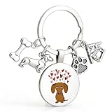 Llavero de perro salchicha con bolsita de terciopelo: un regalo ideal para amantes de los perros, tanto hombres como mujeres.