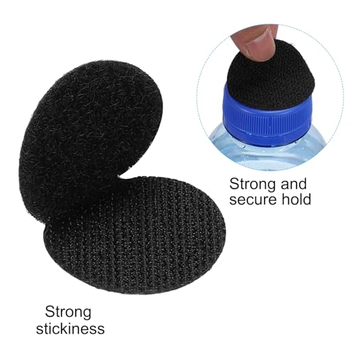 Image of PATIKIL 1.2 Inch Round Adhesive Hook and Loop Dots, 40 Pairs Circle Double Sided Sticky-Back for Home Office Crafting Car Phone Mount, Black
