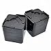 MIIX HOME/ Square Adjustable Bed Risers Non-Slip Furniture Risers Desk Risers or Table Risers 1 or 2 inch 8 Pack Black Square & Adjustable / Lifts For Bed frame / Heavy Duty / Black and Clear