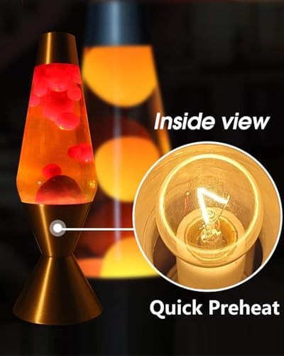 Lava Lamps 25 Watt 8 Pack Replacement Bulbs for 14.8" Glitter Lava Lamps E17 Base 120 Volt/25 Watt Lava Replacement Bulbs Dimmable Warm White
