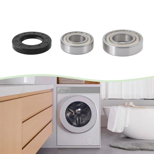 Briny River 1 Set 6206ZZ 6205ZZ Waschmaschine Lagersatz Trommellager mit 32 x 60 x 0.8 mm Wellendichtring Kompatibel mit Bosch Kompatibel mit Siemens