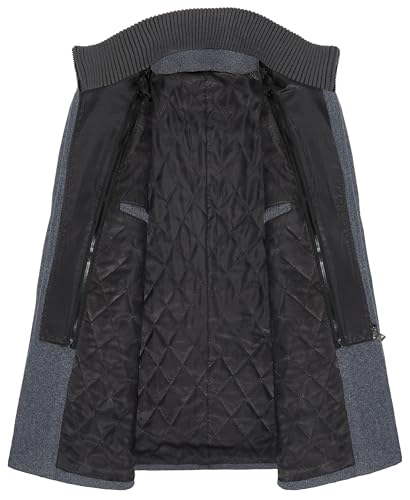 Image of APTRO Men's Pea Coat Wool Jacket Windbreaker Single Breasted Winter Coat