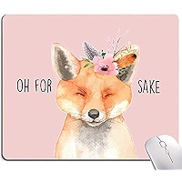 Mouse Pad, Orange Checkered Design Mouse Pad, Washable Square Cloth Mousepad Office Laptop Non Slip Rubber Computer Pads Wireless Mouse Cute Desk