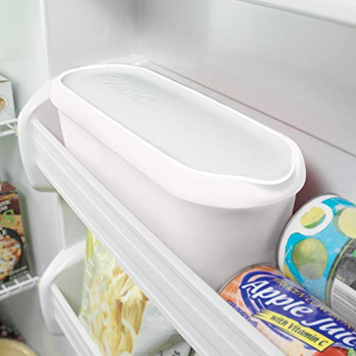 Tovolo Glide-A-Scoop, base antiderrapante, banheira de sorvete, 2,3 litros, branca