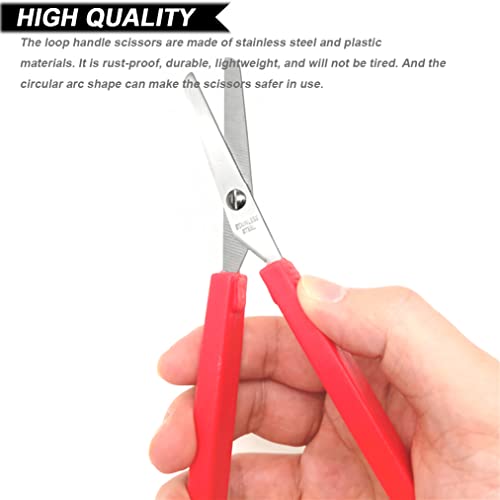 6 Pcs Loop Scissors, 8 inch, Spring Scissors Mini Training Loop Scissors for Special Needs Supplies Children Teen Adult Elderly, Adaptive Design, Right & Lefty Support, Easy-Open Squeeze Handles by CKANDAY - Image 3