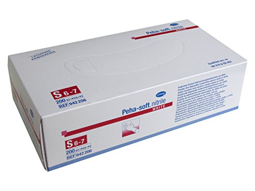 Peha-soft nitrile white 200 Stück Gr. S (6-7) Nitril Handschuhe