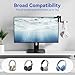 KDD Headset Stand for Monitor - Adjustable Headphone Holder with 360 Degree Rotation - Headphone Hanger for Desk - Sturdy and Space-Saving Design Cubical Accessories for Work