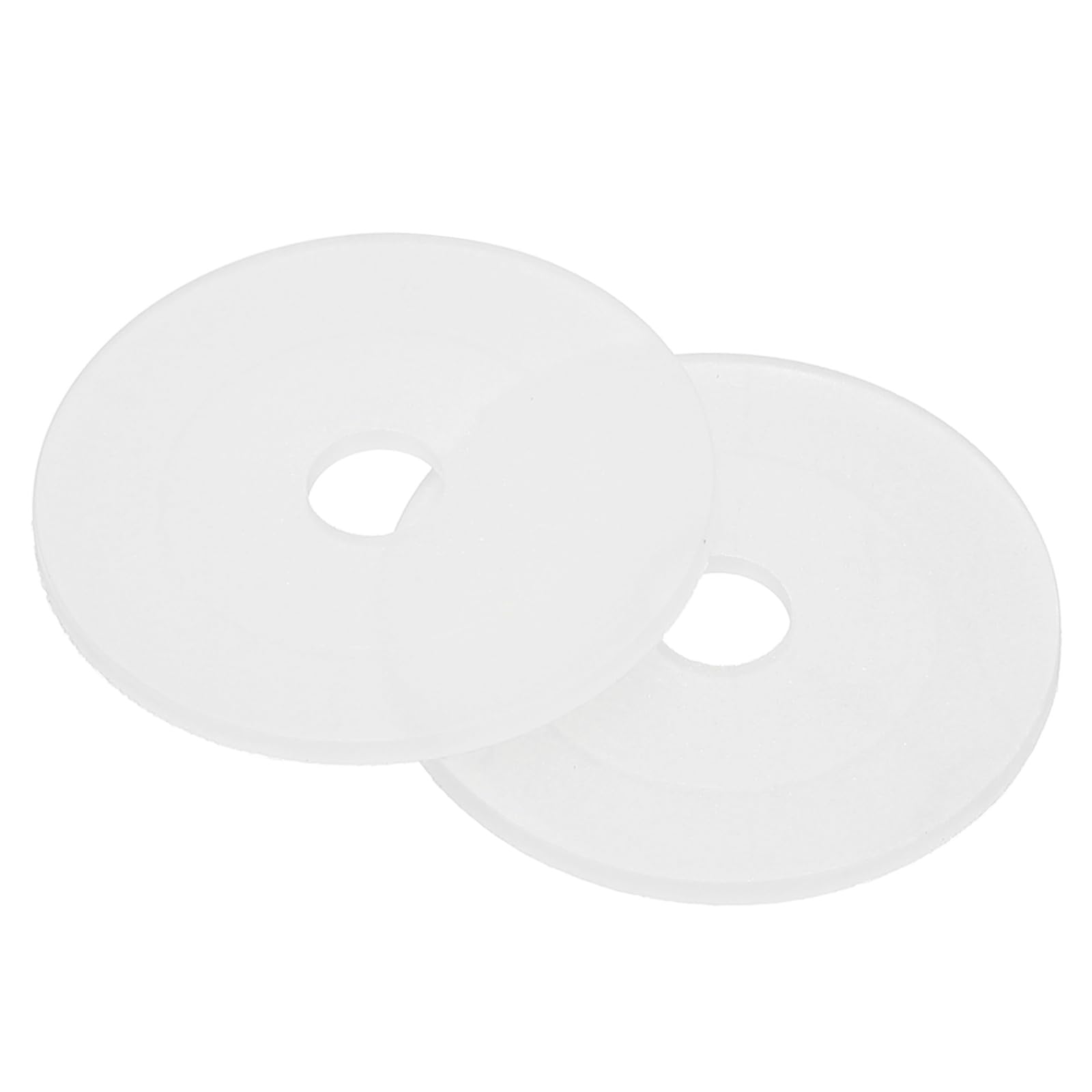 sourcing map Nylon Flat Washers, M4 x 4mm ID x 20mm OD Round Flat Plain Washer Plastic Gasket Fastener for Household Faucet Pipe Water Hose, White, Pack of 50