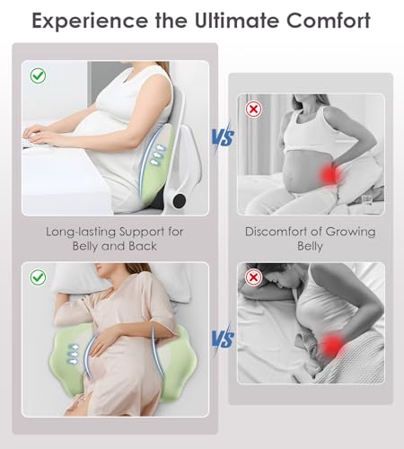 Image of Memory Foam Pregnancy Pillows for Sleeping, Side Sleeper Maternity Pillow Support for Back Belly HIPS, Adjustable Wedge Pillow for Pregnant Women, Side Sleeping Pregnant Pillows with Pillowcase