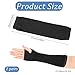 4 Pieces Arm Cast Cover, Elastic Fingerless Arm Cast Covers Removable Cast Shower Cover Arm Black Arm Sling Covers Washable Arm Wrist Elbow Cast Wound Scratcher Protector Sleeves for Arm Bath Shower