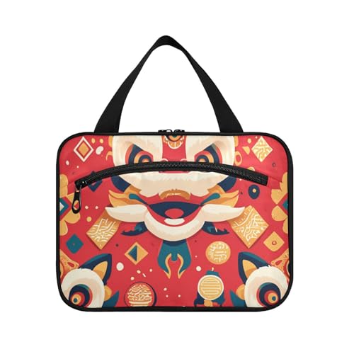 New Year Chinese Red Hanging Travel Bag for toiletries with