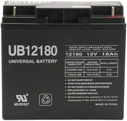 Universal Power Group 12V 18AH SLA Replacement Battery for Vision CP12180