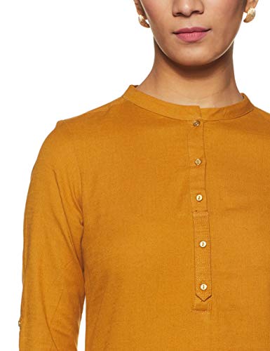 Image of W for Woman Women's Straight Kurta (19FEW11542-211549 Yellow 12)