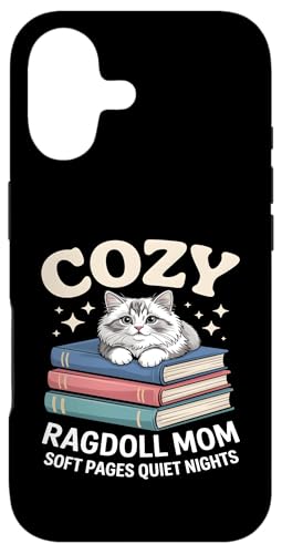 Cozy Book Lover Ragdoll Mom �\�t�g�y�[�W �Â��Ȗ� �X�}�z�P�[�X iPhone 17 �p