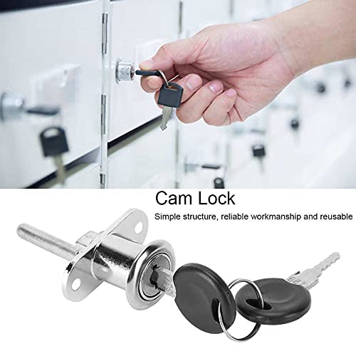 Serrure d'armoire, Serrure à Came, Serrure de boîte aux Lettres, Serrure de boîte aux Lettres, Serrure à Came cylindrique 4 pièces en Zinc(16mm)
