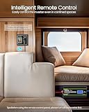 NOVOPAL Falownik samochodowy 3000 W, przetwornica napięcia 12 V, 230 V, czysty sinus z wyświetlaczem LCD i złączem USB + gniazda 2 AC + pilot zdalnego sterowania