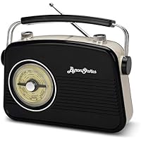 ByronStatics Portable Retro Vintage AM/FM Radio with Headphone Jack