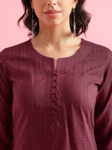 Image of Hritika Violet Viscose Rayon Straight Pattern Kurtaset (HRKB0048VOLT XXL)