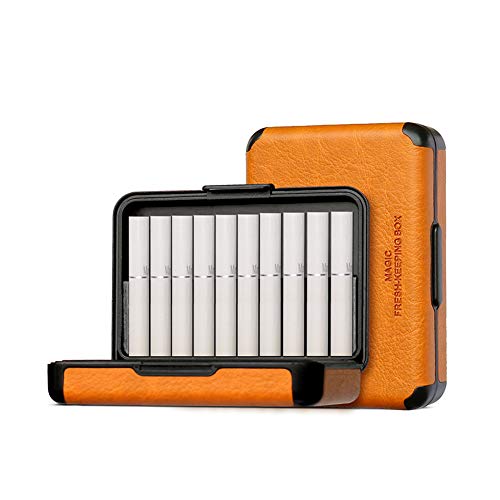 Preisvergleich Produktbild Aufbewahrungsbox für iQOS Heets und Zubehör, PU-Ledertasche Travelling Cover Schutzbeutel (Orange)