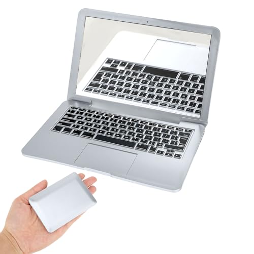 Mini Laptop Mirror, 1 Pcs Pocket Size Laptop Shaped Mini Makeup Mirror