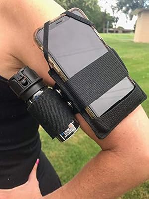 Pepper Spray Holster, Armband Holds Pepper Spray and Cell Phone (Medium to Large arm, 16 inch Adjustable Length)