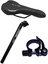 Kit Banco Selim Anatômico Mtb Speed C/Canote E Blocagem Gta