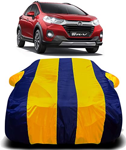 Image of Waterproof Car Cover Compatible for Honda WR-V 2020 with Ultra Surface Body Protection (Yellow Stripes)
