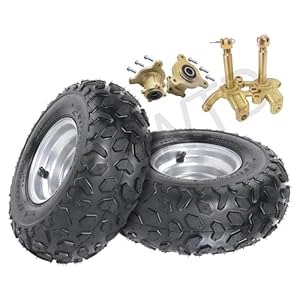 Cwtd Front Wheel Tire Set 145/70-6 For Atv &Amp; Go Kart - 2 Pack Tubeless Tires With Pre-Installed Rims, Disc Brake Hubs &Amp; Steering Knuckles, Perfect For Quad Bikes And 4 Wheelers 1 412acwdgd9l. sl500 . ss300