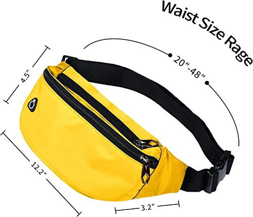 Image of Fanny Packs for Men and Women, Water-Repellent Sports Waist Pack Bag for Travel Hiking Running Hands-free