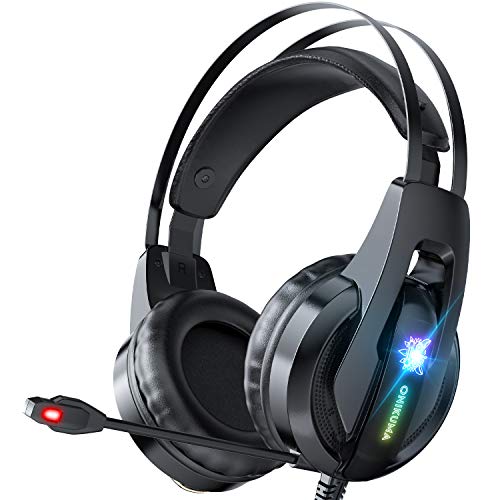 Gaming Headphones Onikuma K16 RGB Gaming Headset with Mic&Noise...