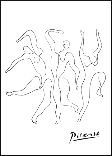 Affiche de Pablo Picasso Trois danseurs impression sur toile abstraite pour déco murale 40x60cm