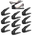 Shoe Slots Organizer - Plastic Closet Space Saver, Set of 8 Black
