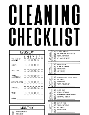 Cleaning Checklist: Your Weekly Guide to a Sparkling Home