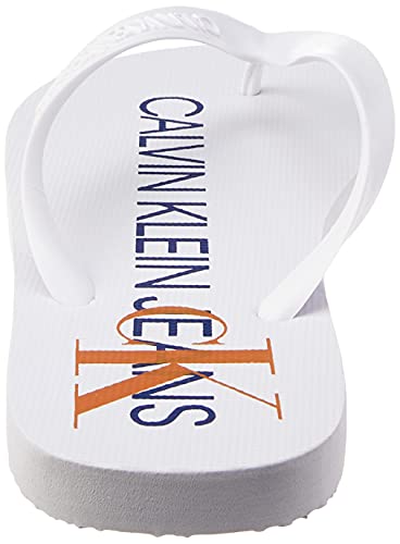 Chinelo Logo CK, Calvin Klein, Masculino,Branco,37/38