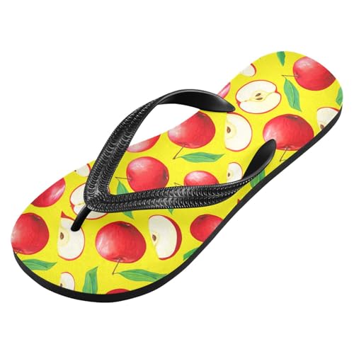 Foliage Red Fruit Yellow Flip Flops for Beach Thong Sandals Anti-slip Lightweight Beach Shoes for Travel Summer Outdoor2