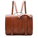ECOSUSI Briefcase for Women Messenger Backpack PU Leather 14 inch Laptop Bag Satchel Computer Bag for College Business Travel