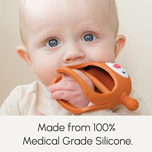 Smooch Amber Infused Penguin Mitten Teething Toys For Babies 0-6 Months,12,18 -Easy To Hold Soft -Durable Penguin Teethers For Babies -Provides Teething Pain Relief -Amber Infused Pacifier Clip #TOP6