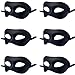 Fhlaasm Men Masquerade Mask, Roman Greek Mythological Mask Fit for Halloween Christmas Cosplay Mardi Gras Party(Black, Pack of 6) 7.1L inch/3.15W inch