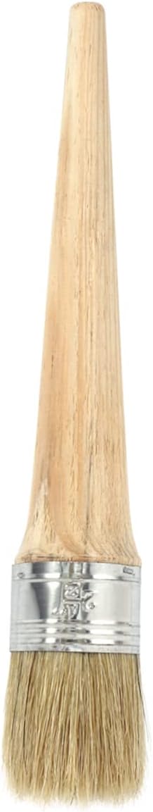 Natural Bristles Paint Wax Brush Large Head for Easy Stenciling for Wood Furniture
