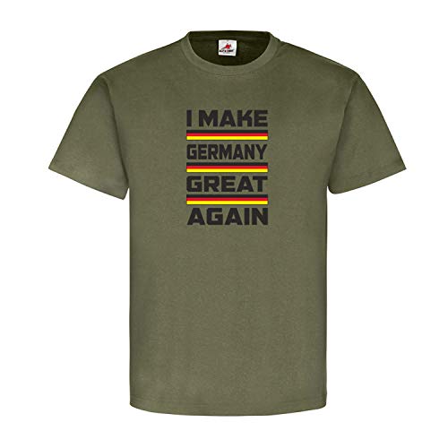 T-shirt vert Copytec I Make Germany Great Again taille L pour homme