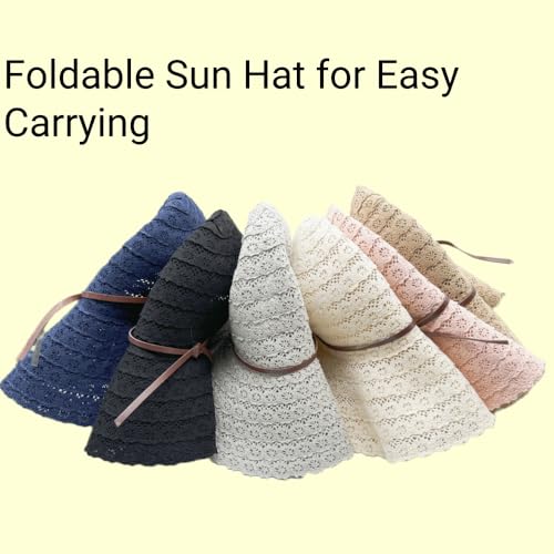 Sombrero de sol para mujer tipo bucket con amplia ala miniatura 6